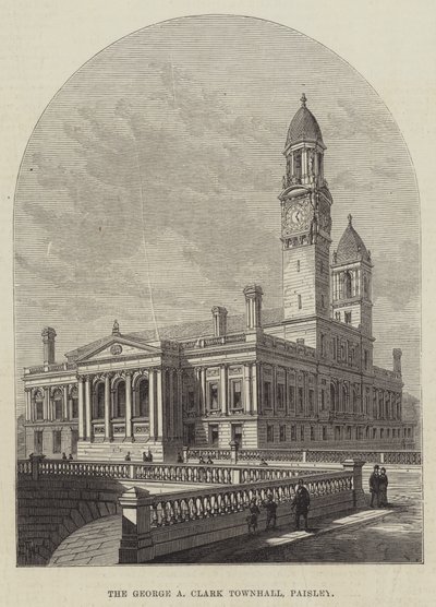 Het George A Clark Stadhuis, Paisley door Frank Watkins